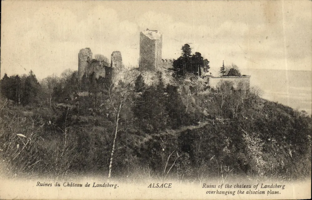 Ruínas do Castelo de Landsberg — Alsácia — editor não identificado - Frente