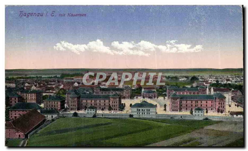 Hagenau l.É. com Quartéis — vista aérea — editor Ball Hagenau - Frente