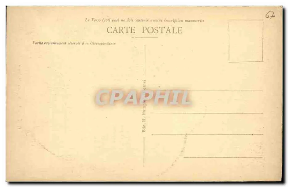 Obernai - Velha Casa — editor H. Stumpf, n° 62 - Verso