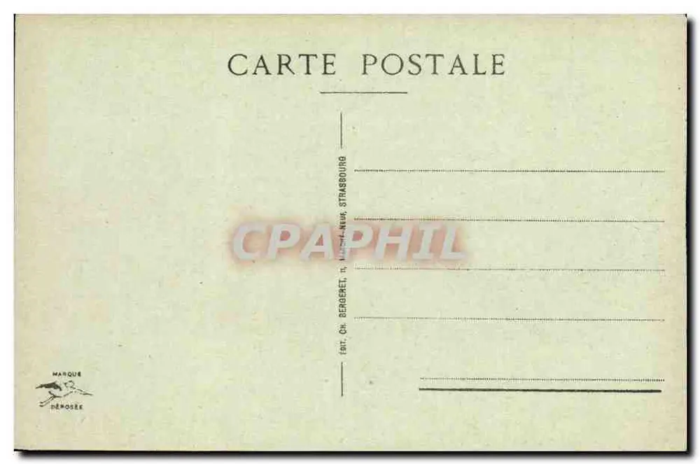 SAVERNE - O Castelo (Costa do Reno) — Editor: CH. BERGERET, Strasbourg - Verso