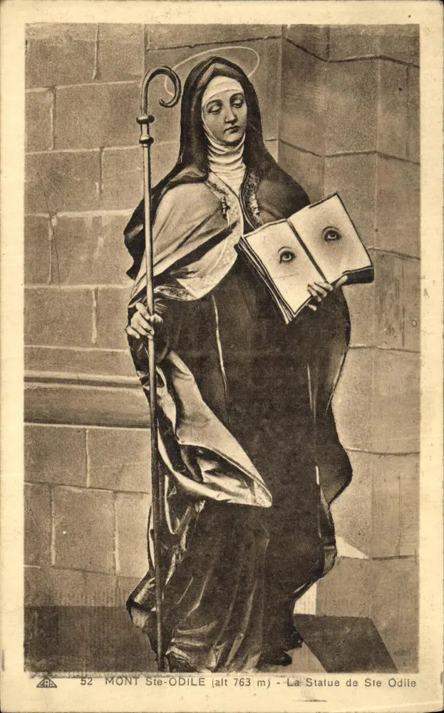Monte Ste-Odile — A Estátua de Ste-Odile — Editor: A. P. (nº 52) - Frente