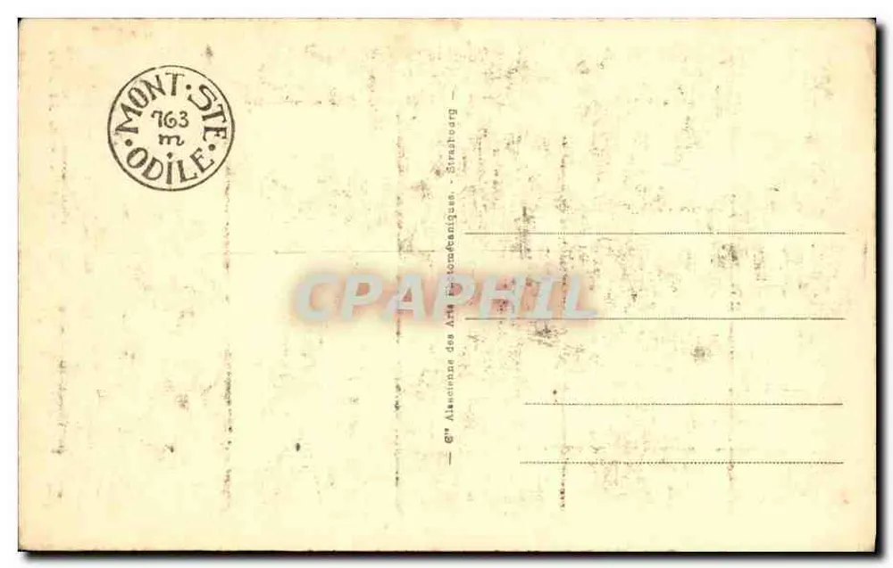 Monte Ste-Odile — A Estátua de Ste-Odile — Editor: A. P. (nº 52) - Verso