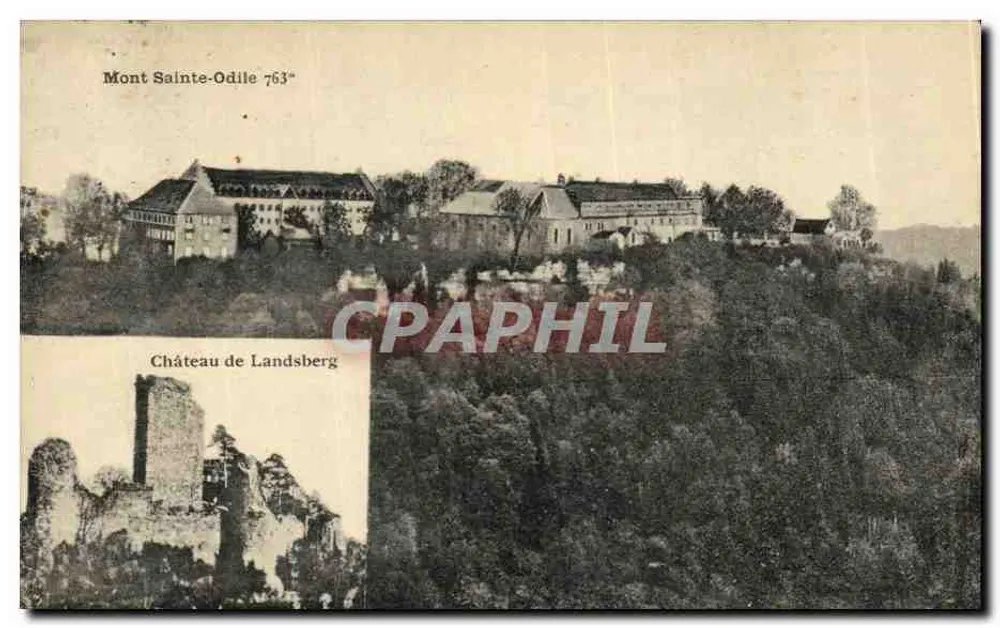 Castelo de Landsberg — Mont Sainte-Odile 763 — editor Phalsbourg - Frente