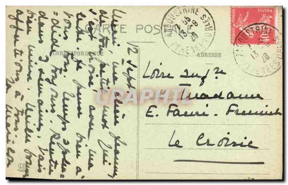 Massif do Canigou — Cume Principal — Fototipo Labouche Frères, Toulouse - Verso