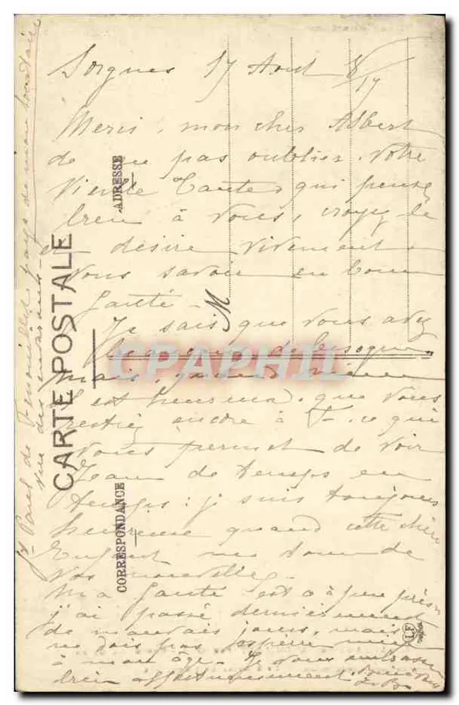 Les Corbières — St-Paul de Fenouillet (Pyr.-Or.) — Gorges de Galamus — Le Sentier de l'Ermitage — Éditeur : Hotot & Labouche Frères, Toulouse — N° 5 - Rückseite