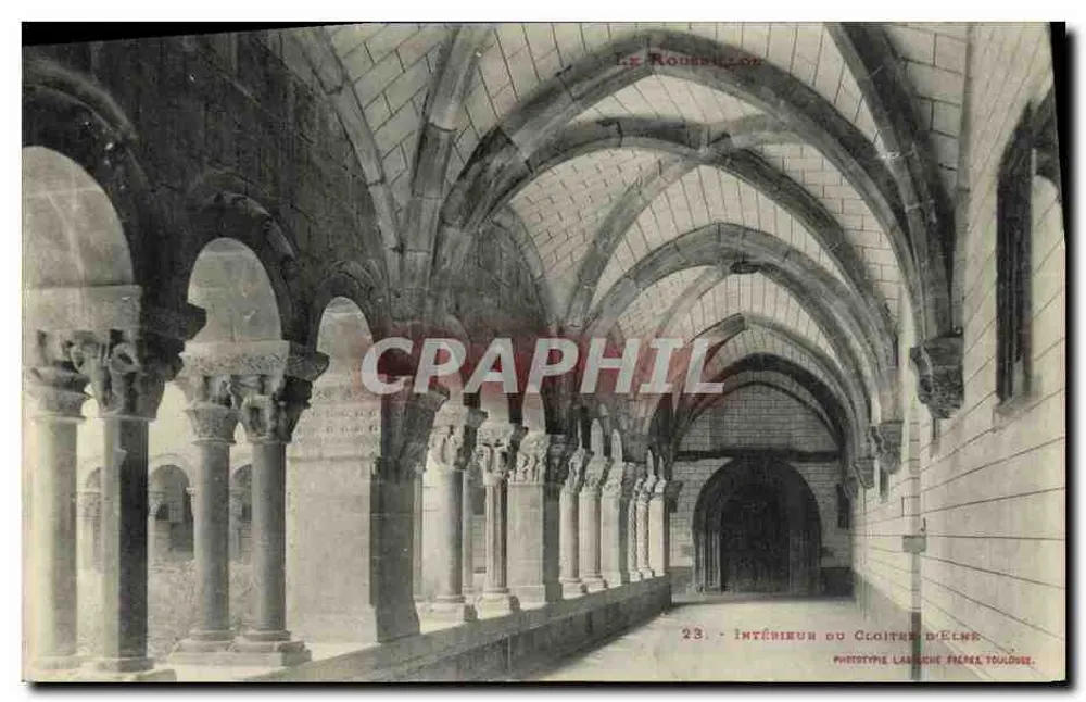 Interior do Claustro de Éclos — Le Rouen — Phototype Launay Frères Toulouse, n°23 - Frente