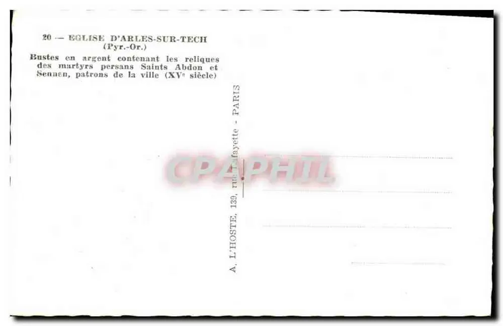 Igreja de Arles-sur-Tech — Bustos em prata dos santos mártires Abdon e Sennen (século XV) - Verso