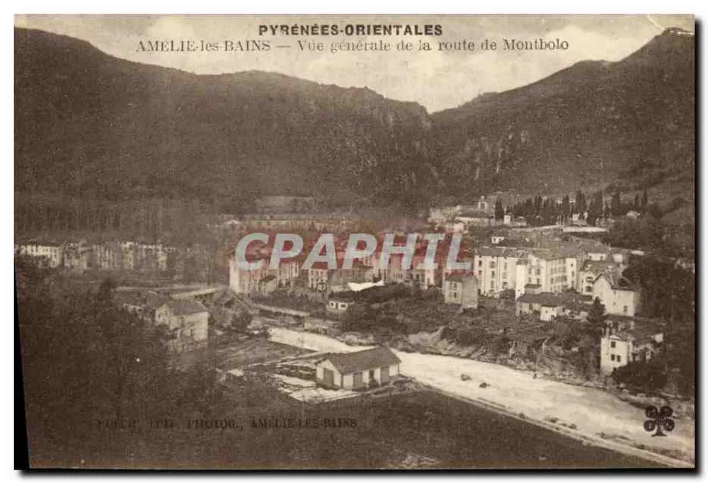 Amélie-les-Bains — Allgemeine Ansicht der Montbolo Straße — Forge, 1911, Amélie-les-Bains - Vorderseite