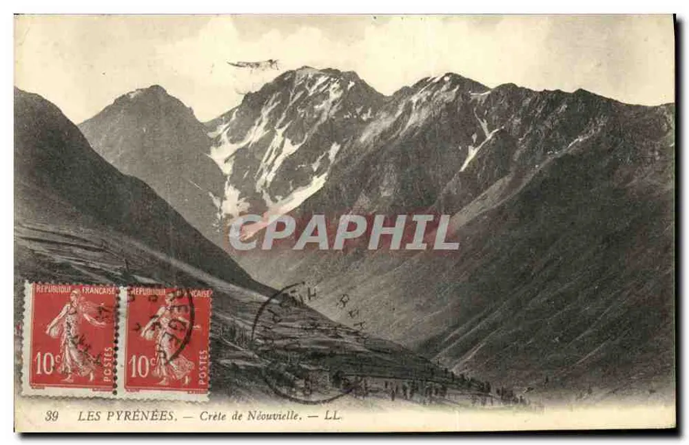 Os Pirineus — Crête de Néouvielle — LL. — Editor LL, n°39 - Frente