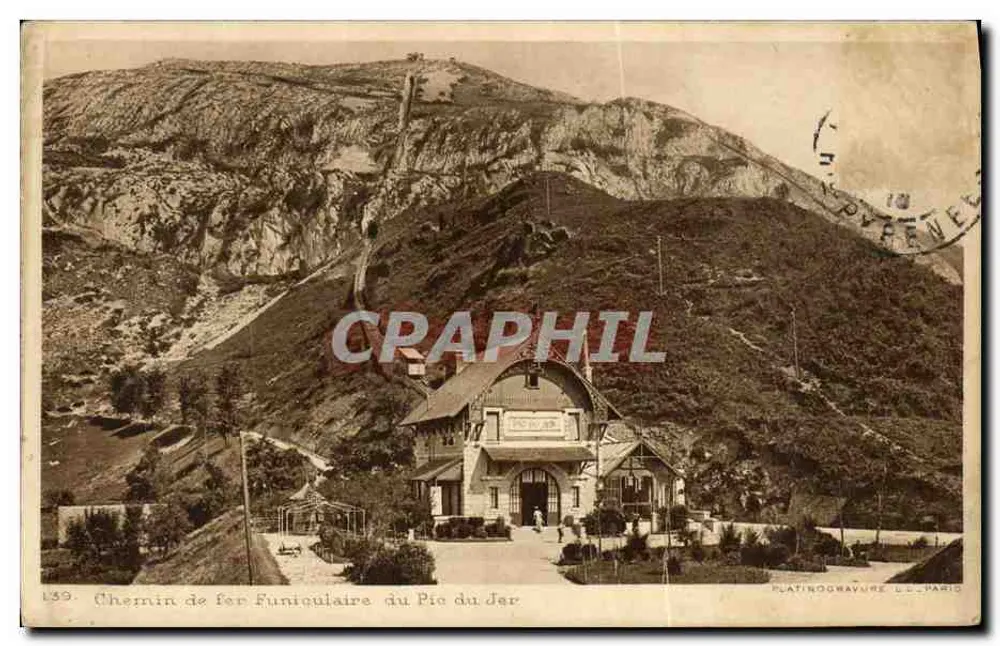 Caminho de Ferro Funicular do Pic du Jer — Platinografia L.C. Paris — n°139 - Frente