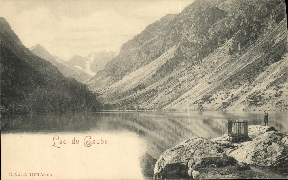 Lago de Gaube — vista panorâmica — R. & J. D. 11174 Aeina - Frente
