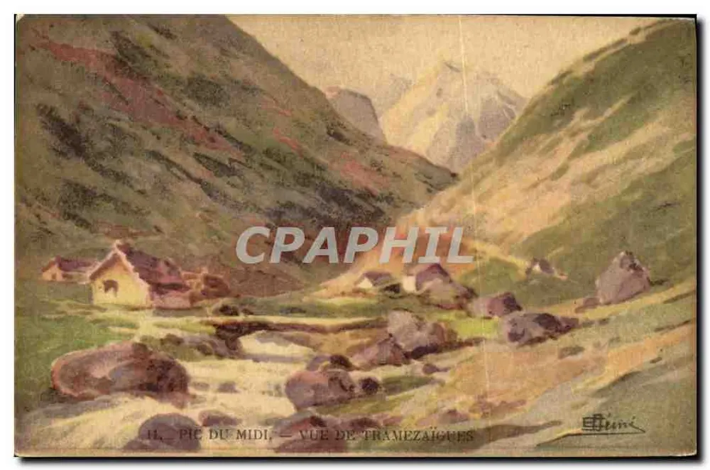 Pic du Midi — Vista de Tramezaïgues — Editor Braven, Paris - Frente
