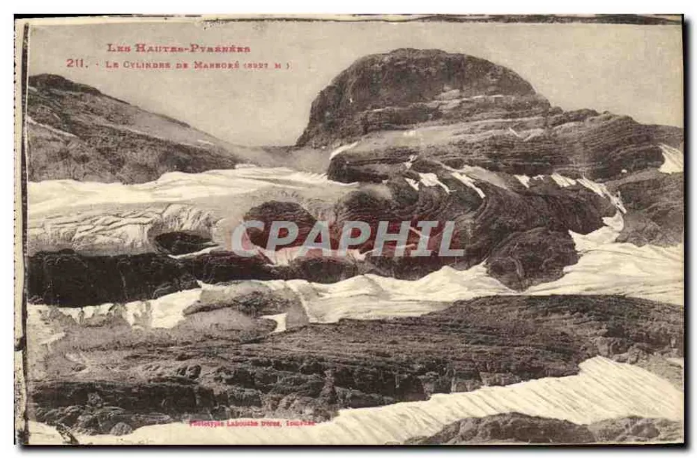 Les Hautes-Pyrénées — O Cilindro de Mannorbé (3927 m) — Fototipia Labouche D'Oré, Toulouse - Frente