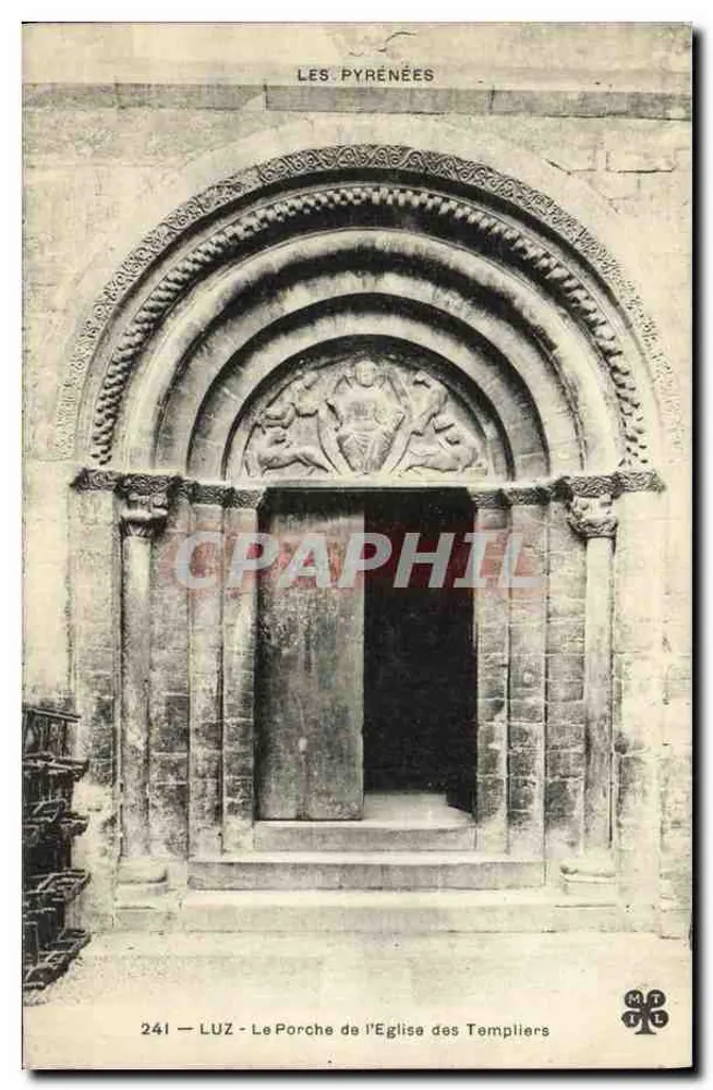 Luz — Der Portal der Kirche der Templer — Die Pyrenäen - Vorderseite