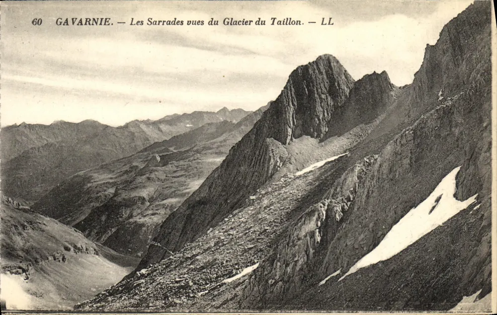 Gavarnie — Die Sarrades von dem Taillon-Gletscher aus gesehen — LL - Vorderseite