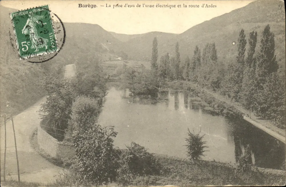 Barège — Die Wasserentnahme der Stromfabrik und die Straße von Ardes — Éditeur S. Germain Lenneton, P.-de-D. - Vorderseite