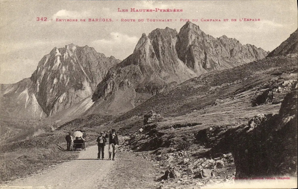 Umgebung von Barèges — Route du Tourmalet — Gipfel von Campana und Espade — Verlag: L. Léonard, Toulouse - Vorderseite