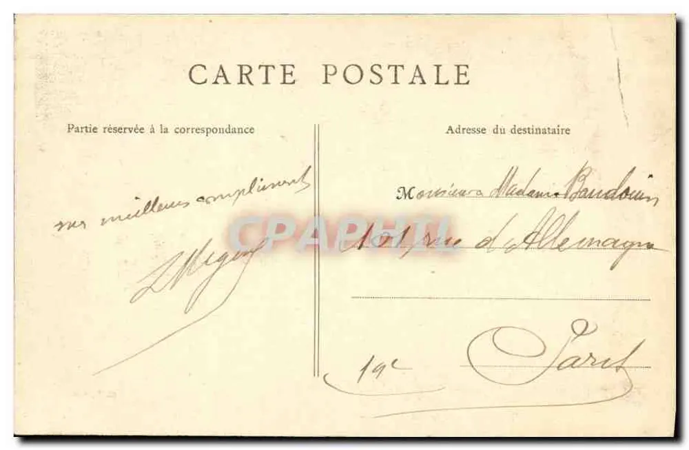 Tarbes — Jardim Massey — Claustro de Saint-Sever de Rustaing — B.F. PARIS - Verso