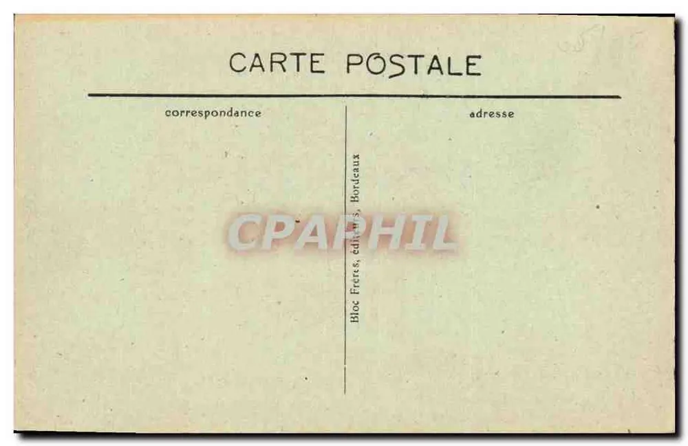 Tarbes — Place Maubourguet — Bloc Frères, editores, Bordeaux - Verso