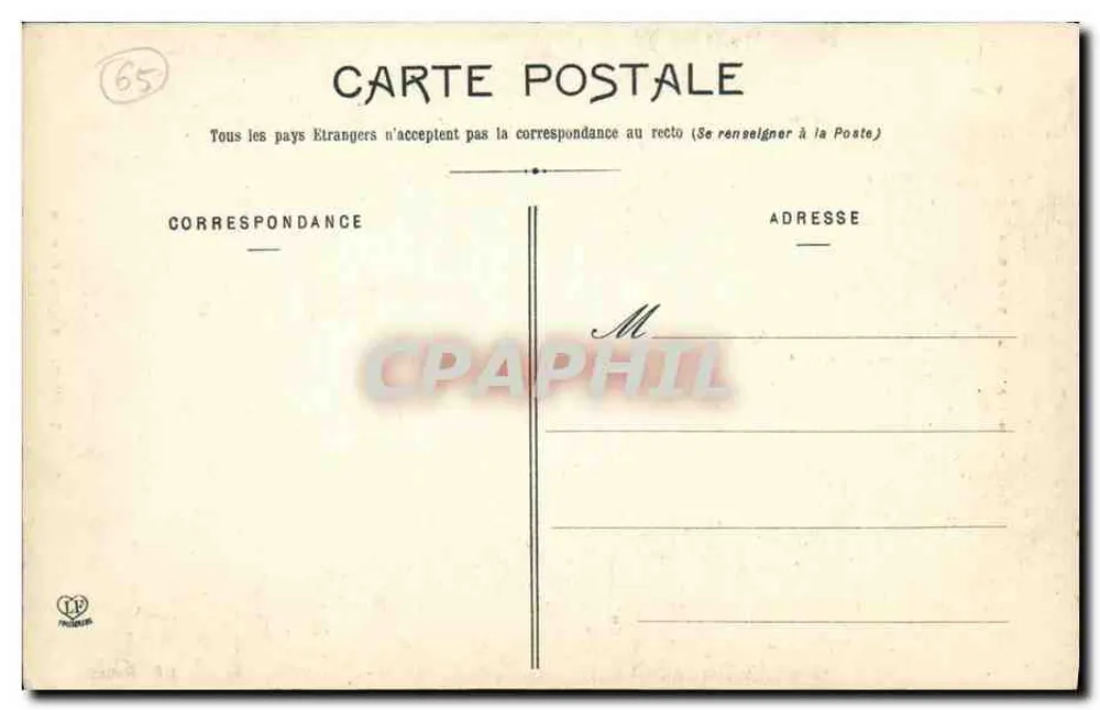 Tarbes — Estátua de Danton — Fototipo Carbuche Frères, Toulouse, n°74 - Verso