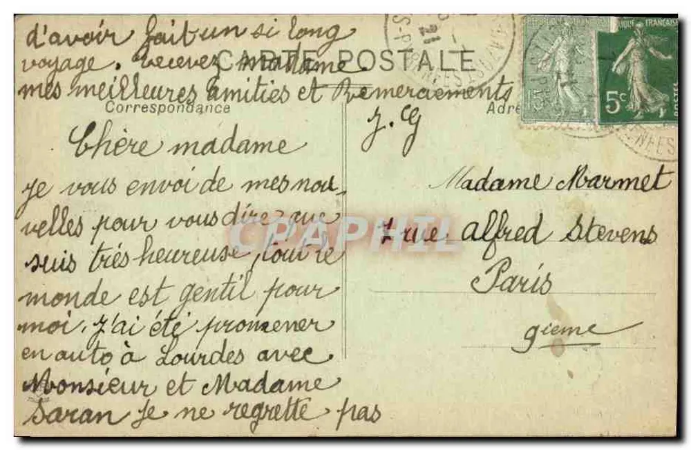 Die Berge von Azun und der Gave — Tal von Argelès — Hautes-Pyrénées — Foto von Labouche F., Toulouse - Rückseite