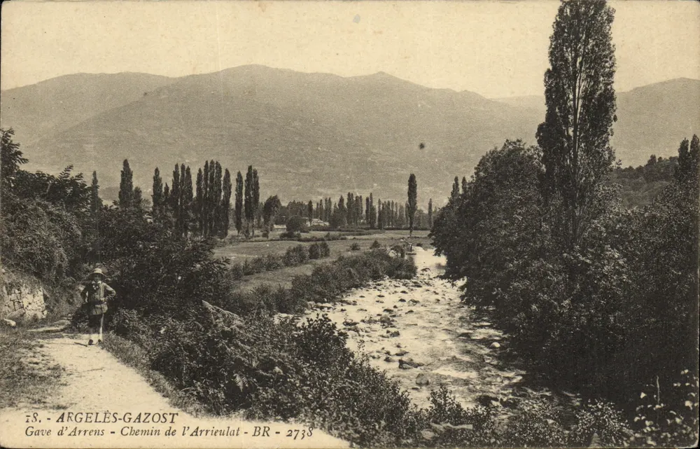 Argelès-Gazost — Gave d'Arrens und Chemin de l'Arrieulat — BR 2738 - Vorderseite
