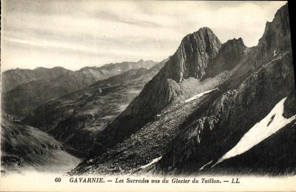 Gavarnie — Die Sarrades vom Taillon-Gletscher aus gesehen — LL - Vorderseite