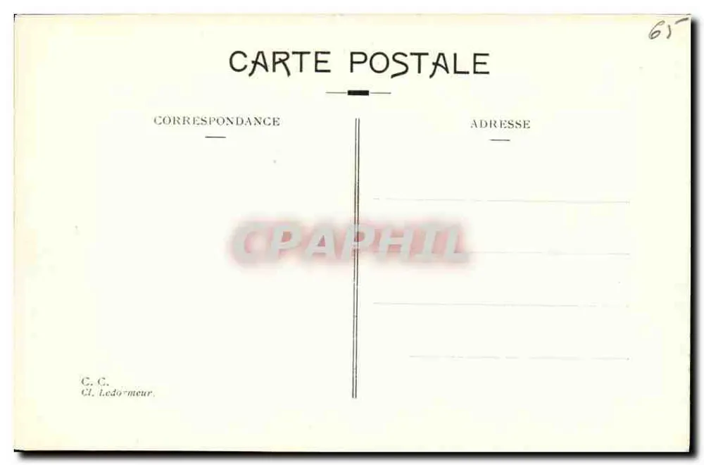 Gavarnie — Lago de Montferrat visto do Sul — editor C. C. Ledormeur, n° 58 - Verso