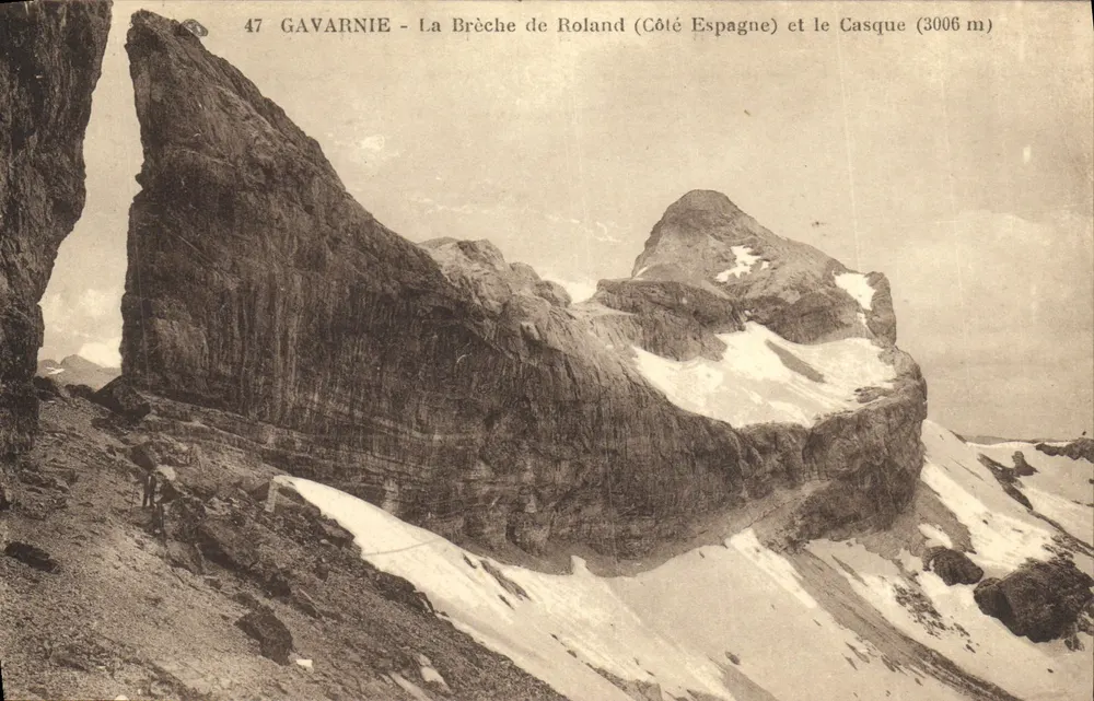 Gavarnie - La Brèche de Roland (Spanische Seite) und der Casque (3006 m) - Vorderseite