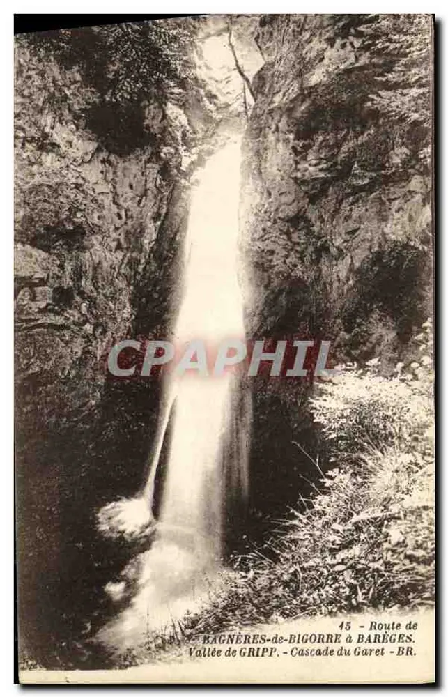 Wasserfall Garet — Tal von Grappe — Route von Bagnères-de-Bigorre nach Barèges — Bloc frères, Bordeaux — Nr. 45 - Vorderseite
