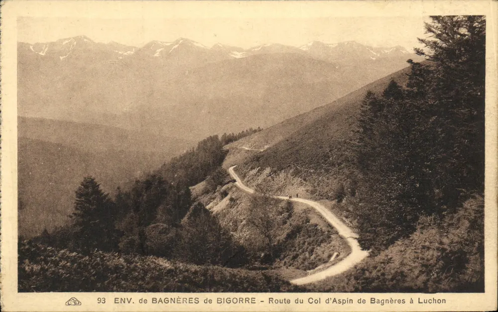 ENV. de BAGNÈRES de BIGORRE — Route du Col d'Aspin de Bagnères à Luchon — n°93 - Vorderseite