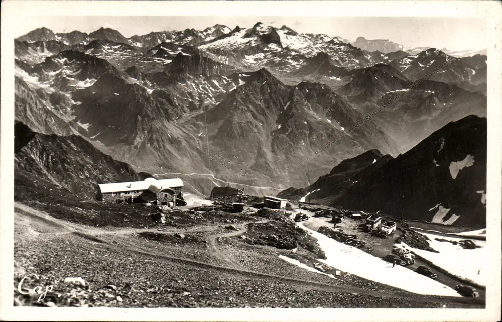 Ansicht des Pic du Midi und der Laquets — Bagnères-de-Bigorre — Antike Ansichtskarte « REAL-PHOTO » - Vorderseite