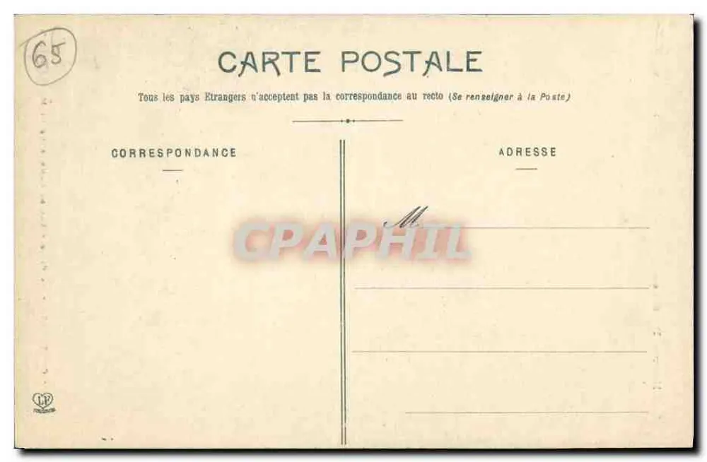 Cauterets — Ansicht der Stadt, Tal von Cambusque und Monné (2724m) — Phototype Labouche, Toulouse - Rückseite