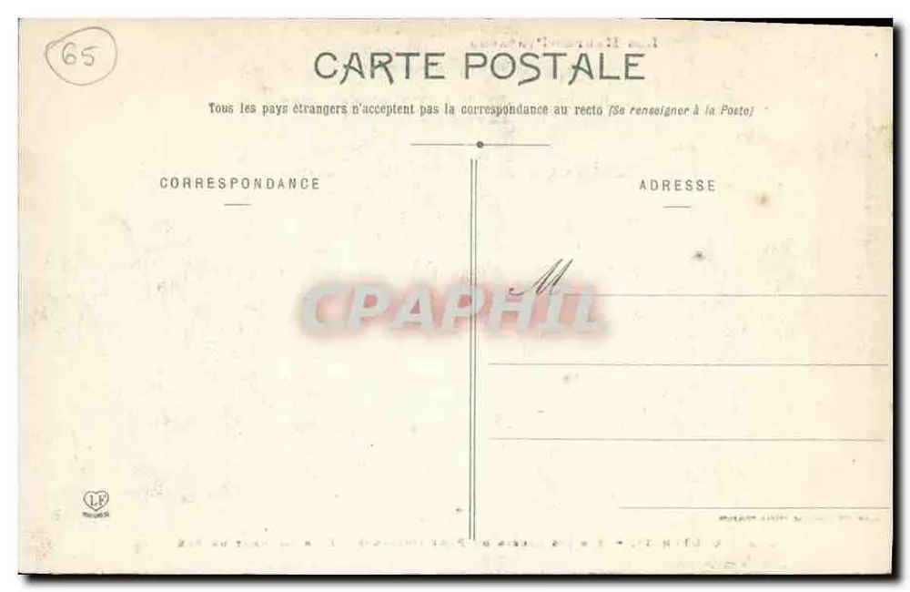 Die Hochpyrenäen — Auf den Lacs du Pont d'Espagne — Établissement du Pré — Phototypie Labouche Frères, Toulouse, Nr. 574 - Rückseite