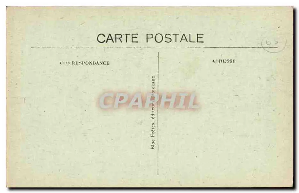 A Cascata do Pas-de-l'Ours — Cauterets — Bloc Frères, editor Chodeaux, n° 3111 - Verso
