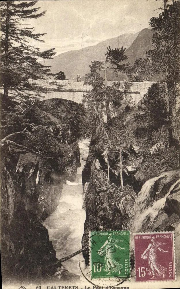 Cauterets - O Ponte da Espanha — editor 'De l'Albacie' n°61 - Frente