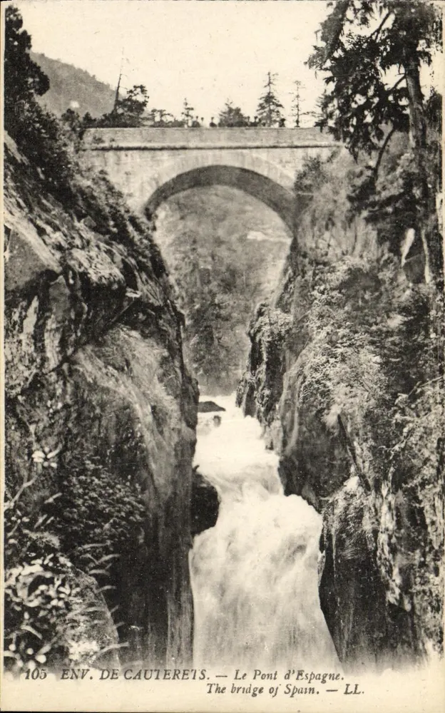 Envio de Cauterets — O Ponte da Espanha — LL. — N° 105 - Frente