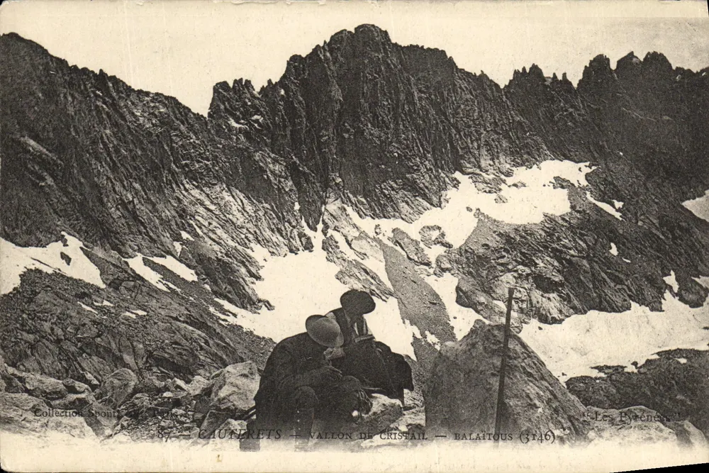 Cauterets — Vallon de Cristail — Balaitous (3146) — I Pirenei — Collezione Broussard, Parigi - Recto