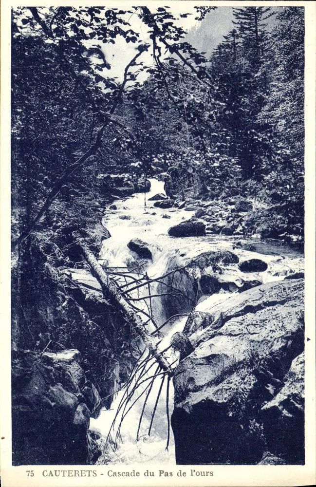 Cauterets - Cachoeira do Pas de l'ours — Edição de Luxo Zanelli, Cauterets, n°75 - Frente