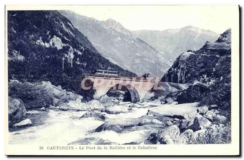 Cauterets - Die Brücke der Raillère und der Caballros — Taxo Edition, Cauterets, Nr. 36 - Vorderseite