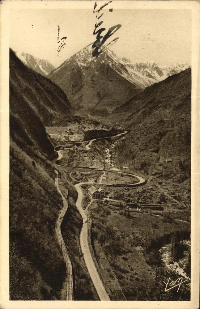 Die Pyrenäen — Route von Pierrefitte nach Cauterets — Der «Colimaçon» und Le Pégüère — Verlag: Valles - Vorderseite