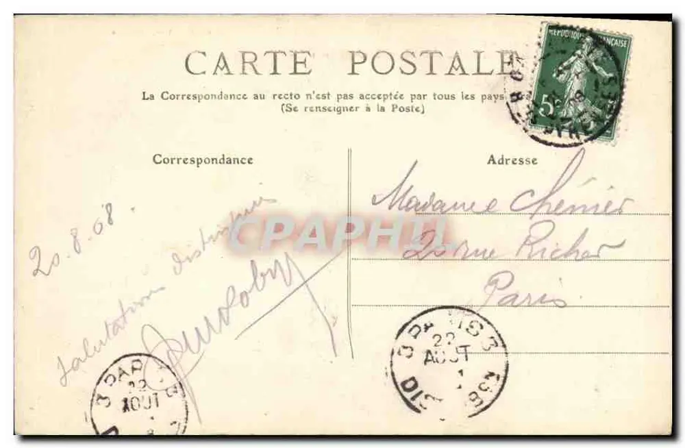 As Pirineus — 44 — CAUTERETS — Vale da Pierrefitte, Pic du Viscos (Alt. 918-2141 m.) — Couget, editor, Cauterets - Verso
