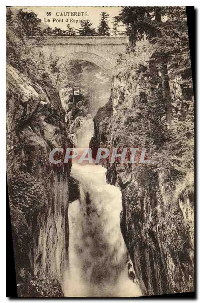 Cauterets — O Ponte da Espanha — Editor A. L. S. (n° 59) - Frente