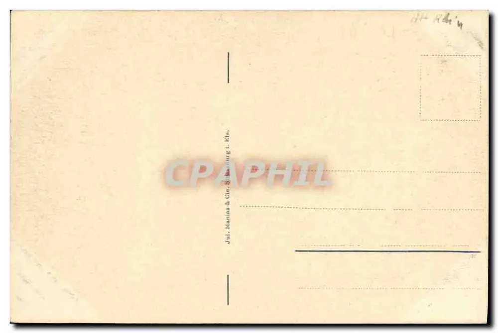 Patronage Mühlhausen „Athalia“ — cena teatral — editor Jull. Manina & Cie, Strasbourg - Verso