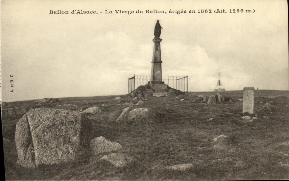 Ballon von Elsass — Die Jungfrau des Ballons, errichtet 1862 (Höhe 1256 m) — A. et H. C. - Vorderseite