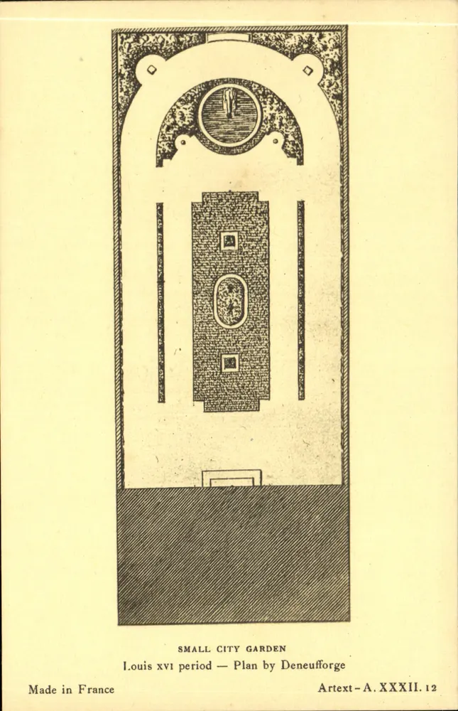 Kleiner Stadtpark — Louis XVI — Plan von Deneufforge — Artexx-A.XXXII.12 - Vorderseite