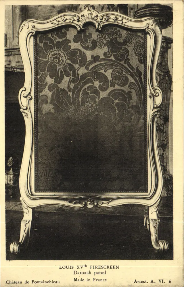 Castelo de Fontainebleau — Tela de fogo de Luís XV — Arttext A. VI. 6 - Frente