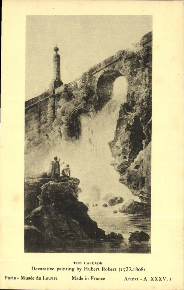 Die Wasserfall — Dekorative Malerei — Hubert Robert (1733-1808) — Arttext-A.XXXV.1 - Vorderseite