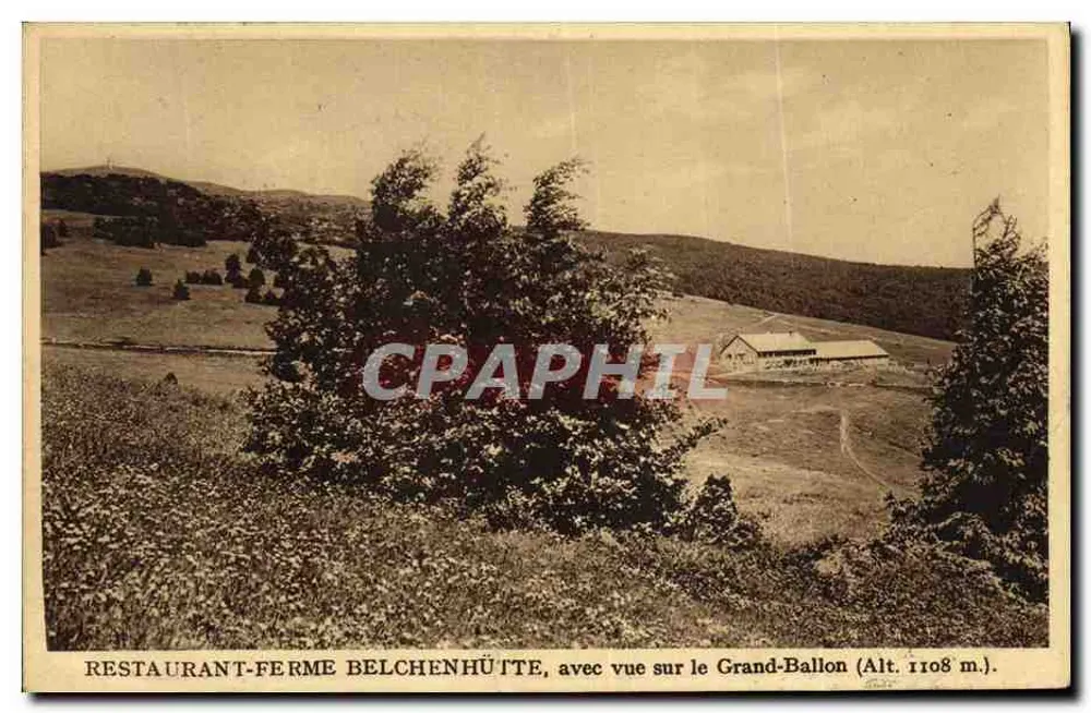 Restaurant-Farm Belchenhütte — Blick auf den Grand Ballon (Höhe 1108 m.) — Verlag nicht sichtbar - Vorderseite