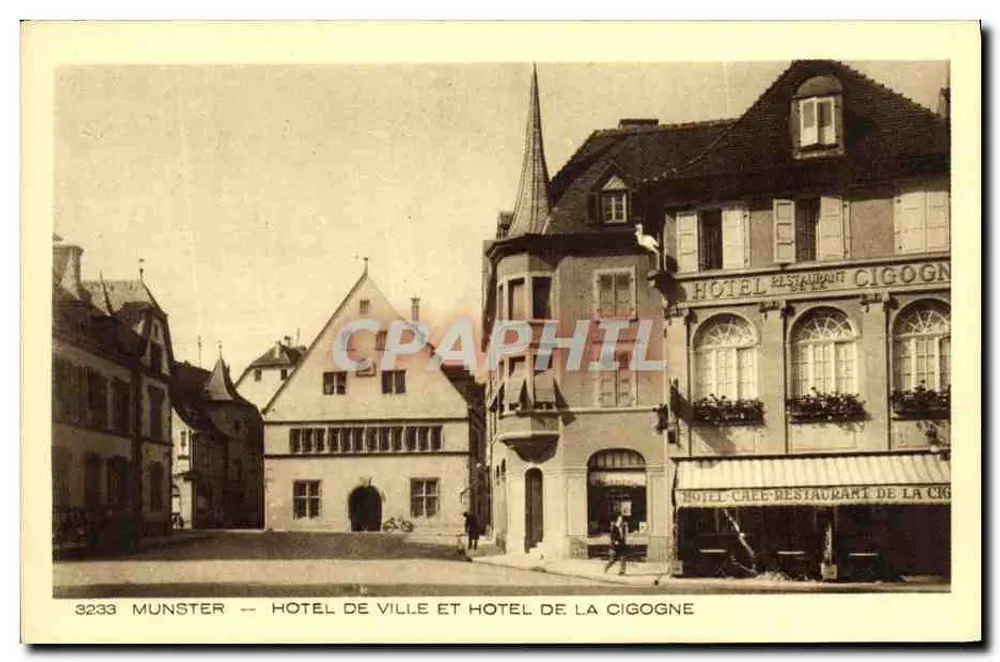 Munster — Rathaus und Hotel Cigogne — 3233 - Vorderseite